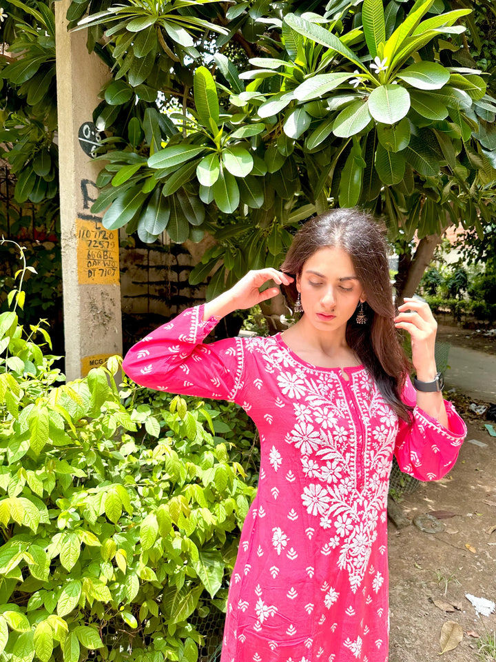 Mahira Rayon Printed Chikankari Kurti