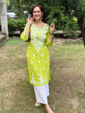 Mahira Rayon Printed Chikankari Kurti