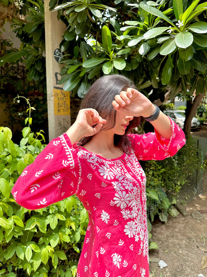 Mahira Rayon Printed Chikankari Kurti