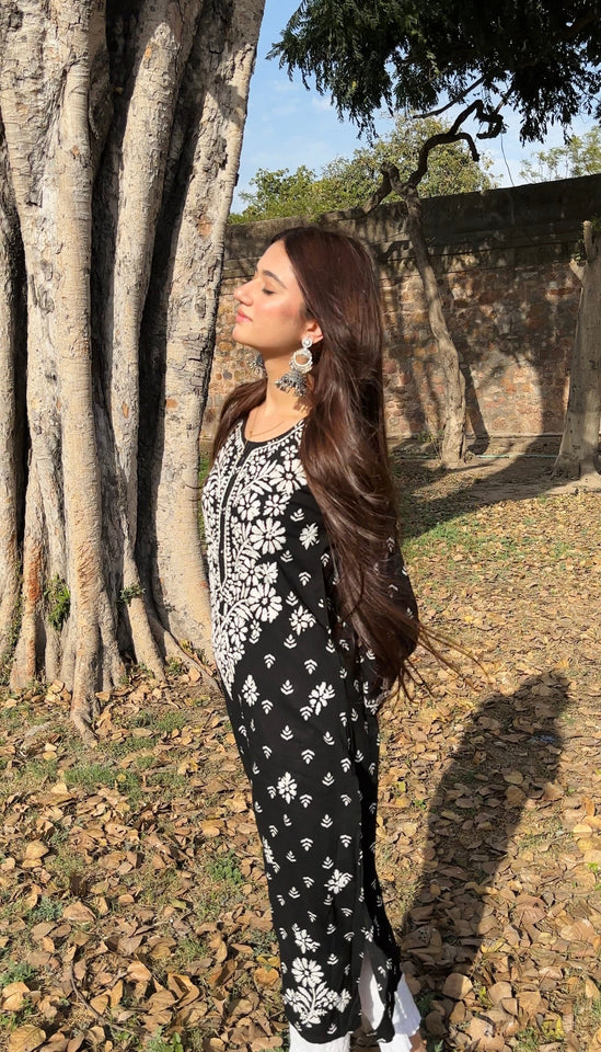 Mahira Rayon Printed Chikankari Kurti