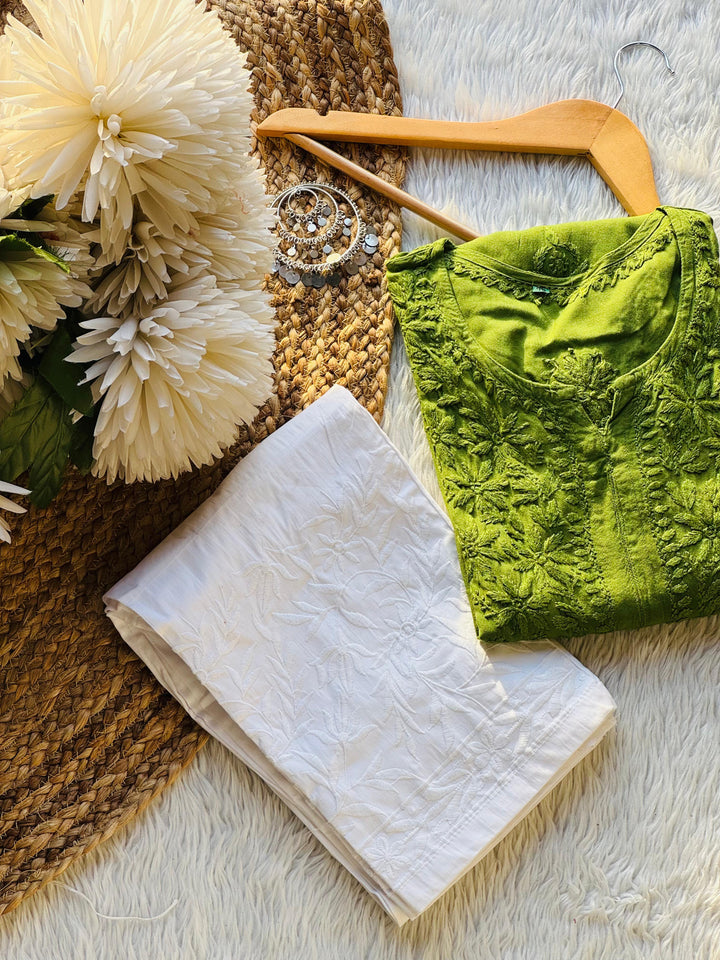 Beautiful Rose Boota Rayon Kurti