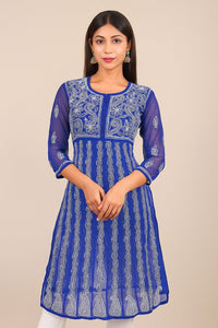 Georgette Embroidered Anarkali Frock