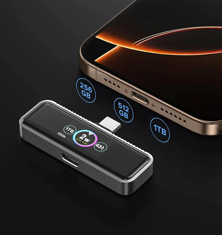 Storage USB-C & lightning port Magnetic Extended Drive for iPhone Series