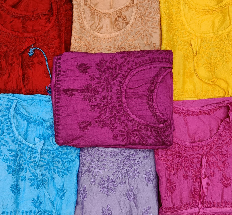 Elegant Chanderi Silk Kaftan kurti