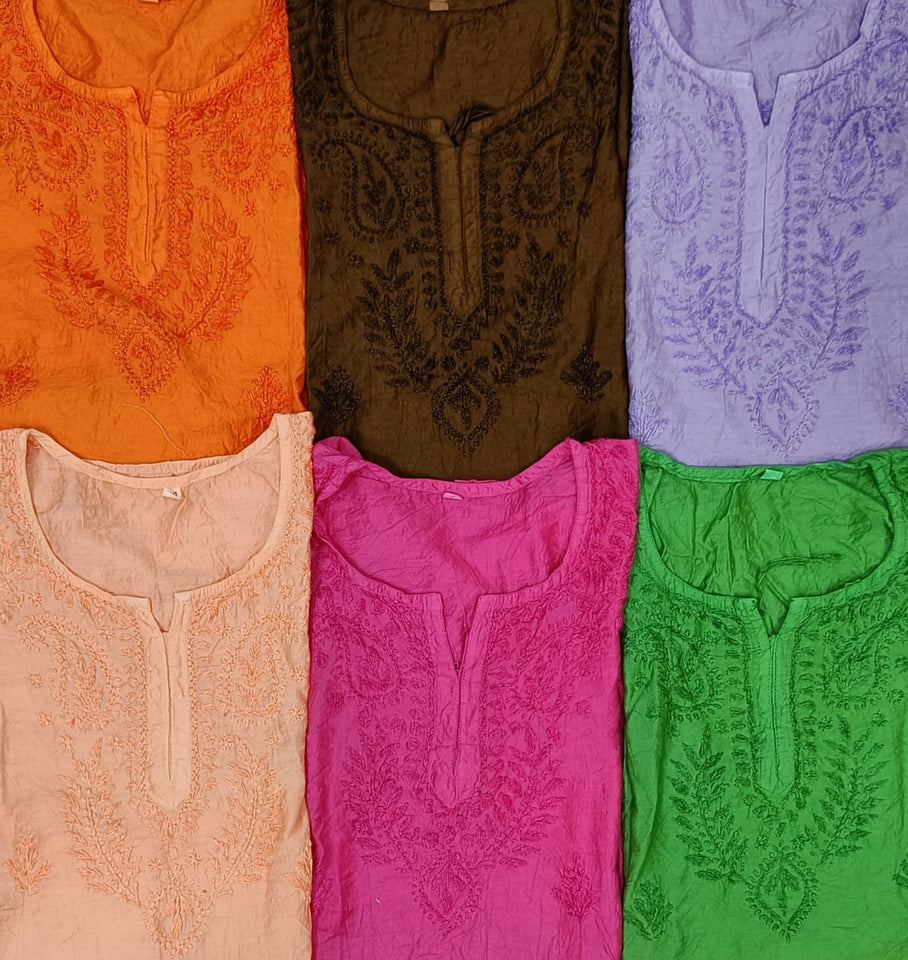 Graceful Chanderi Silk Kurti Set