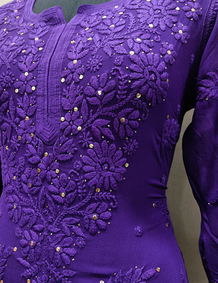 Premium Viscose Ghass Patti Kurti Set