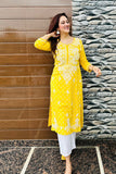 Mahira Rayon Printed Chikankari Kurti