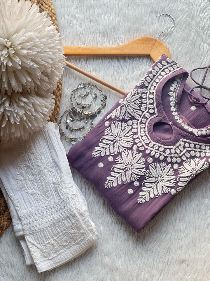 Elegant Embroidered Viscose Kurti – Vibrant Hues, Timeless Grace