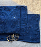 Premium Viscose Ghass Patti Kurti Set